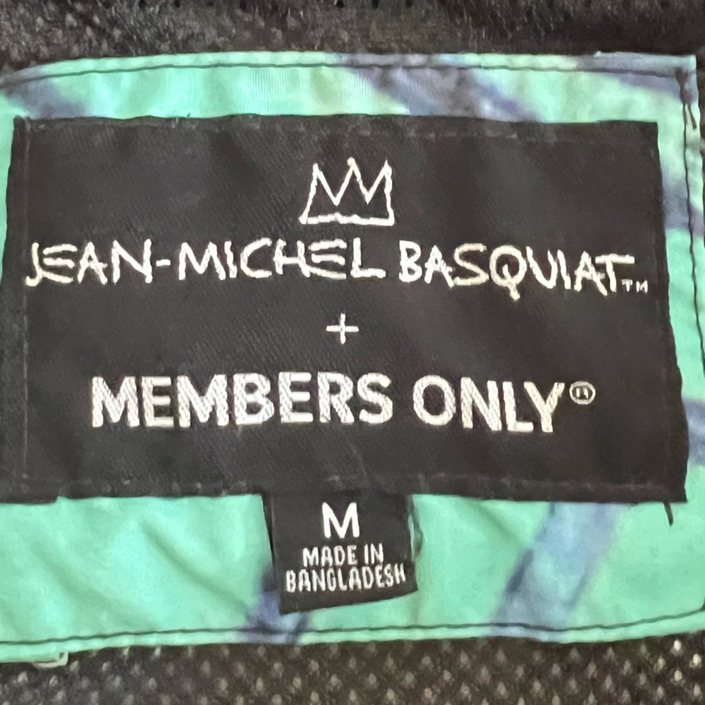 BASQUIAT X MEMBERS ONLY HOODED JACKET SZ M COLORFUL ZIP POCKETS WINDBREAKER - Picture 11 of 11